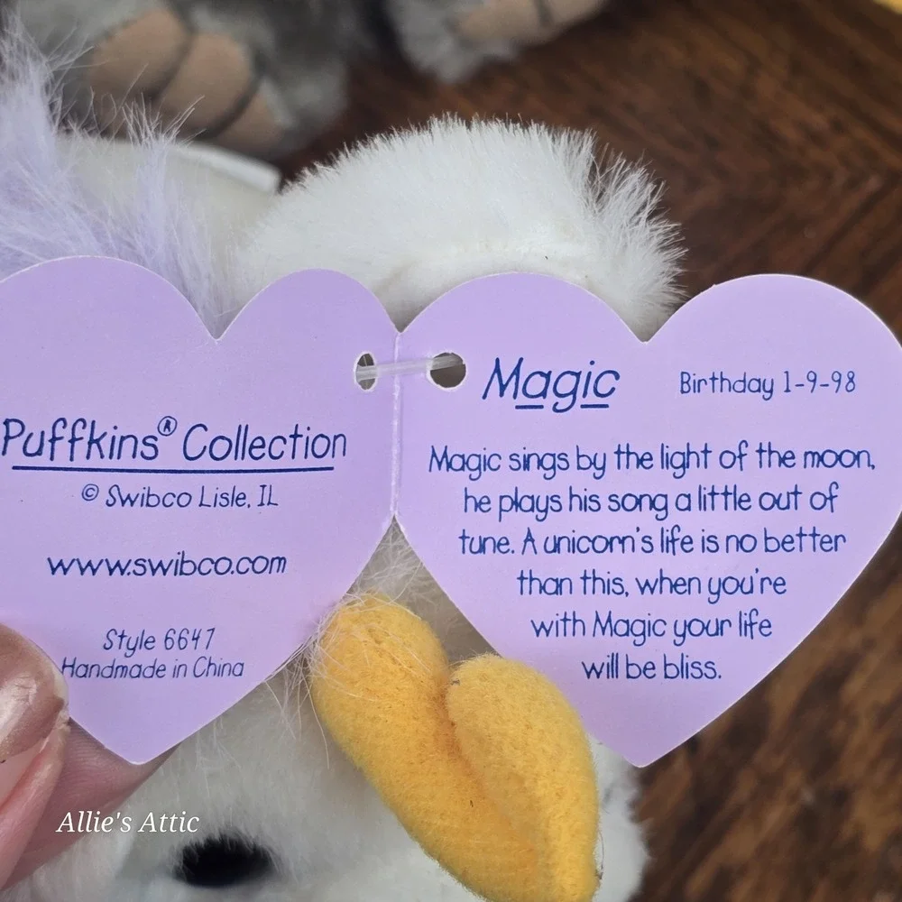 16 Puffkins Vintage Plush Mini Stuffed Animal Lot Elephant Cat Toucan Unicorn